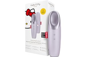 ‎GESKE GESKE x Hello Kitty | SmartAppGuided™ Warm & Cool Eye Energizer | 6 in 1 | Augenmassagegerät | Massagegerät gegen Augenringe | Tränensäcke und Schlupflider entfernen | Elektrische Augenmassage