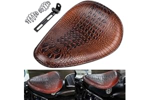KATUR Uniwersalny motocykl skóra krokodyla styl siodełko solo poduszka do siedzenia wiosna dla Harley/Honda/Yamaha/Kawasaki Brown