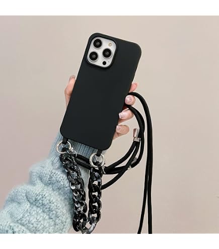 Étui IPhone 16 Pro Avec Cordon Réglable - Motif Fleur D'automne - Silicone Anti-choc - Collier Portable