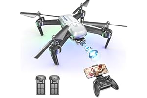 Wipkviey T6 Drohne mit Kamera 1080P, FPV WiFi Drone für Anfänger, RC Quadrocopter mit 2 Akkus, Schwerkraft-Erkennung, Flip Mode, Ein-Tasten-Start, Headless Mode Mädchen/Jungen Spielzeug, C0