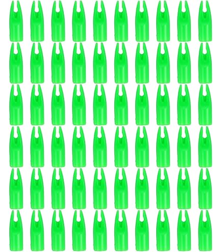 PATIKIL - 12 Nock Per Frecce In Plastica Giallo Chiaro, Diametro 3.2mm, Per Tiro Con L'Arco E Archi Compound - 2