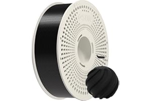 eSUN Kit de PLA+ Refill Filament et Bobine, Recharge PLA Plus 1.75mm et Amovible eSpool+, 1KG (2.2 LBS) pour Imprimantes 3D,Noir