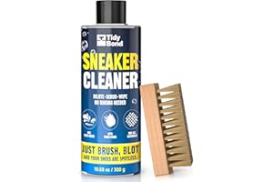 Tidybond Sneaker Reinigungsset – 300ml Premium Schuhreiniger mit Bürsten & Mikrofasertuch, Reinigung für weiße Schuhe, Sneaker, Leder, Wildleder, Canvas, Mesh, Stoff & PU