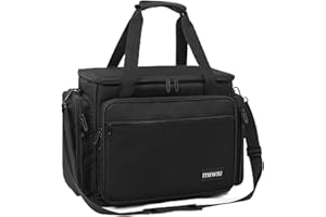 BQKOZFIN Sewing Machine Bag Compatible with Most Standard Sewing Machine, Universal Sewing Machine Carrying Case with Multiple Storage Pockets for Sewing Accessories (Black)