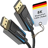KabelDirekt - 8K / 60Hz DisplayPort Kablosu 1.4-2 m - Oyun bilgisayarları/diz&uuml;st&uuml; bilgisayarları, 4K / 8K oyun monit&ouml;rleri ve