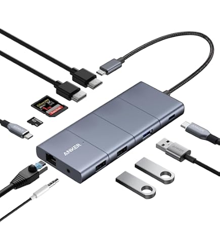 Anker USB C Hub, PowerExpand 11-in-1 Docking Station, with 4K@60Hz