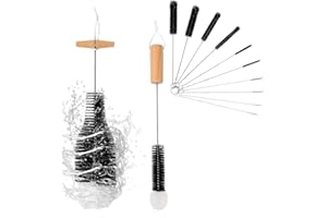 WEXOMA Flaschenreiniger Bürste 12 Stück, 35cm Flaschenbürste Kompatibel mit Sodastream Glasflasche, Kratzerfreier Bottle Brush für Glaskaraffe, Sodaflaschen, Babyflaschen, Trinkflaschen, Strohhalm