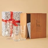 Hediyesepeti Baba Tanımı Tasarımlı Ahşap Kutulu Rakı Seti