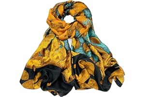 WEIGEER Bufanda de seda para mujer, bufanda azul, bufandal Lotus Scarf Neckerchief Long Head Wrap Thin Scarf Beach Women Hijab Belt Vintage Bridal Shawl Chiffon Scarf Cloth White