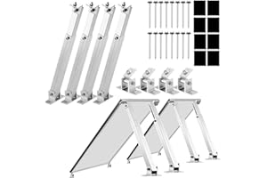 Firend Aufständerung Solarmodul Halterung Balkonkraftwerk Flachdach PV VERSTELB 15-60° (2 Paneele SET 30°-60°)