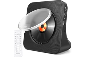 HONETEEK Tragbarer CD-Player für Zuhause mit Lautsprechern - Bluetooth Desktop CD-Player Eingebaute HiFi-Lautsprecher, Persönlicher CD-Player mit Aux-Eingang, Heim-Audio-CD-Player mit Fernbedienung