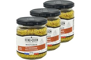 Lot 3x Moutarde à l'ancienne - Reine de Dijon - pot 190g