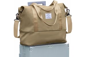 SZLX Sac de Voyage Femme Cabine Avion Ryanair Cabin Bag 40x20x25 Bagage Cabine 45x36x20 Easyjet Avion Weekender Bag Homme Travel Tote Overnight Bag Sac de Sport Yoga Gym Femme avec Poche Humide