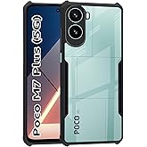CEDO Backcover for Poco M7 Plus (5G) | Camera Protection Shockproof Bumper-Edge | Acrylic Crystal Clear 360 Degree Protection