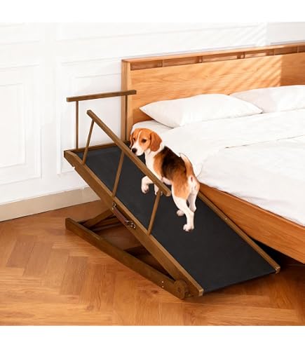 PriorPet Hondenloopplank Instelbaar 18-53 Cm - Opvouwbaar Berkenhout Voor Bed En Bank