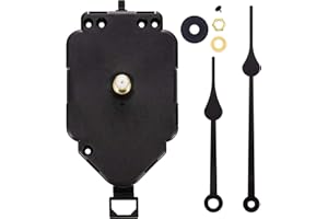Hicarer Remplacement du Mouvement de l'horloge Pendule Mécanisme de Mouvement d'Horloge à Quartz à Pendule à Arbre Long (Longueur d'arbre 9/10 Pouces/ 23 mm)