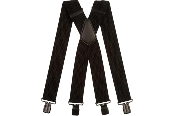 Olata Bretelles Extra Larges pour Hommes – 5 cm de Large, Robustes et Réglables avec Clips Solides, Idéales pour le Travail et les Tenues Habillées