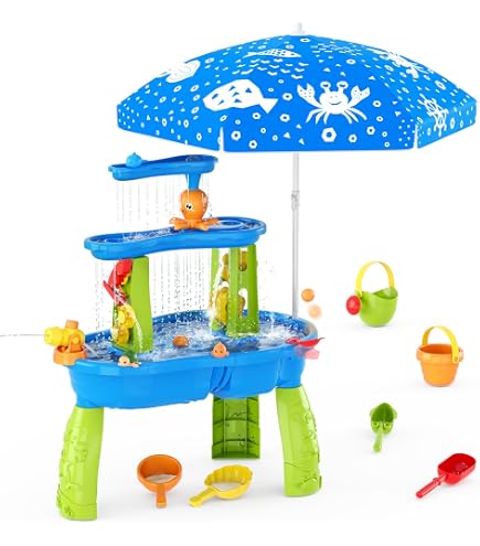 Table à eau pour bébé, table à eau pour enfants pour jouer en plein air - Ensemble