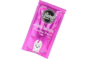 THE *TEASHED Bubble Tea Syrup | Passion Fruit Bubble Tea Syrup | 30ml Fruit Syrup for Bubble Tea | 1 Serving | Vegan | By THE TEASHED