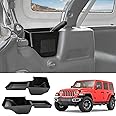 Utiiy Wheel Well Storage Bin Fit for 2018-2023 Jeep Wrangler JL JLU 4XE, Cargo Organizer Tray Trunk Side Storage Box for Wrangler JL 4 Door Accessories(Left+Right, Not fit 2024 Model)