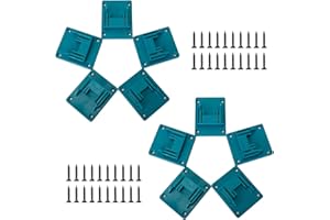 CARSEATTY 10 Stück Wandhalterung Werkzeughalter für makita 18V, Elektrowerkzeug Bohrwerkzeuge Halterung mit 40 Schrauben, Maschinenhalter akku Halter für Werkstatt und Garage, 14.4/18V