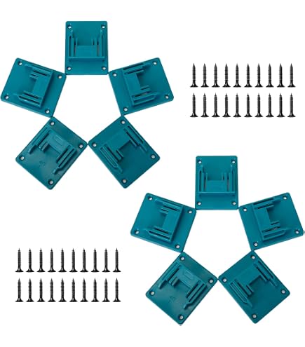 6 Supports Batterie Makita 18V QUPERR - Pour BL1860, BL1850, Etc. - Fixation Murale Ou Ceinture