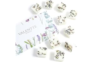Valentte Soy Wax Melts Strong Scented, Aromatherapy Essential Oils, Natural Ingredients, Long Lasting Fragrance, Gift Set, Made in the UK (Lavender Wax Melt Set)
