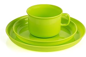 Kimmel 21-000-2007-5 - Juego de cubertería infantil (taza y plato, plástico), color verde