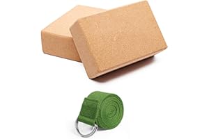 JIM'S STORE Creation 2pcs Bloques de Yoga + Correa de Yoga Set