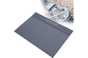 YUYTE Podkładka do Naprawy Zegarków, Gumowa Mata Antypoślizgowa Podkładka do Naprawy Zegarków, Akcesoria do Konserwacji Zegarmistrza (szary)