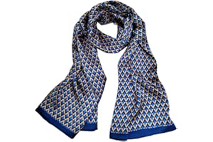 LDCSA Seidenschal Herren 100% Seide Schal Doppellagig aus Satin Seidentuch krawatte Tuch im Winter 160 x 26cm MEHRWEG