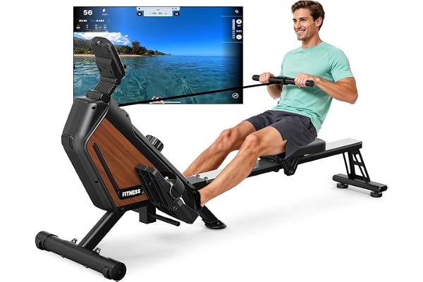 AeroMaze roddmaskin för hemmet magnetisk roddapparat, 16 stegs motstånd, tyst roddenhet för cardioträning, app-anslutning, 16