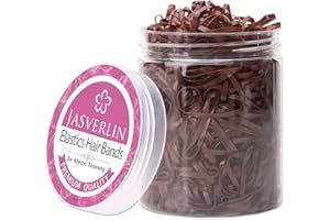 JASVERLIN Piccoli elastici per coda di cavallo, morbidi elastici per capelli per acconciare senza danni, 1000 pezzi