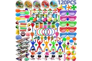 AMY & BENTON AmyBenton Kindergeburtstag Mitgebsel Set, Kleinspielzeug für Pinata Füllung, Give Aways Kindergeburtstag, Goodie Bag Kindergeburtstag, Gastgeschenk Kindergeburtstag Mädchen Jung 120 Stück