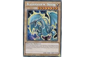 TCG - Blauäugiger w. Drache - Secret Rare - Deutsch - 1. Auflage - im Set mit Ultrapro Toploader - Yugioh