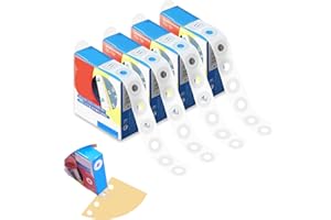 SUNBILIEN Hole Punch Reinforcement Stickers，1000 pcs in 4 Boxes，Transparent and Self-Adhesive Reinforcements for Hole-Punched Pages, Hole Reinforcers for Paper