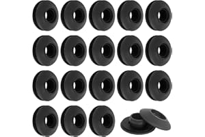 AOROPS Juego de Ojales para Lonas, 50 Unidades de Ojales de plástico para Lona, Ojales de plástico para Lona, Lonas Textiles, Cortinas, Tiendas de campaña, Lona de Piscina Negro (28 x 28 x 12 mm)