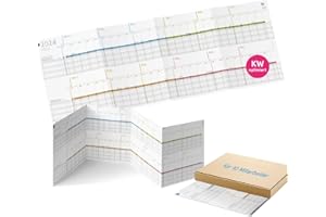 ‎WEEKVIEW weekview Urlaubs- und Projektplaner 2024, A4, gefaltet, 30 x 84 cm, für 10 Personen