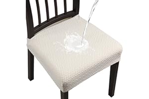 Fuloon Coprisedie, 6 Pezzi Impermeabile Fodere per Sedie Coprisedia Elasticizzato Universale,Fodere Sedie Lavabili Removibili per Hotel,Ristorante