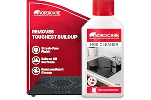 Nordicare Hob Cleaner Glass Ceramic - Induction Stove Top Cleaner Polish and Protector for Everyday Use - Made in Denmark (250ml)