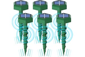 HONCOUMICO Maulwurf vertreiber Solar 6Stück,Maulwurfschreck für wühlmäuse vertreiben,Maulwurfbekämpfung für den Garten