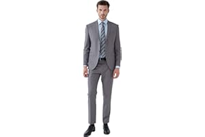 Steffen Klein Herren 2-Teiliger Slim Fit Business Anzug Smoking 2-Knopf Sakko