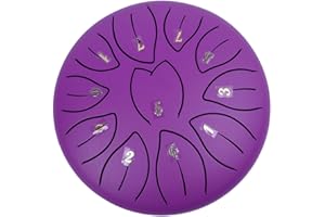 LINSITION Rain Drum for Outdoor Garden, Steel Tongue Drum Rain Chime, 11 Notes 6 Inch Ch-akra Drum for Rain, Steel Tongue Drum, Rain Bell, Musical Instrument to Create a Peaceful and Charming Atmosphere