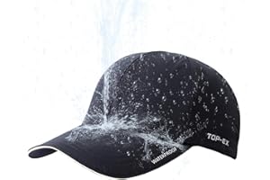 TOP-EX XL/XXL Unisex Waterproof All Weather Cap, Sun Rain Protection Baseball Cap for Running & Golf & Walking - Packable & Lightweight, 56-66CM