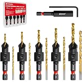 EZARC Juego de Brocas de Avellanar, 12 PCS Brocas de Avellanar para Madera, #4, #6, #8, #10, #12, Extensi&oacute;n Magn&eacute;tica Porta B
