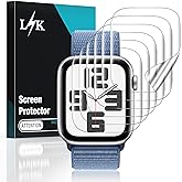 L K LK 6 Pack Screen Protector for Apple Watch 44mm Series 6 5 4 SE - HD Flexible TPU Film No Bubbles No Raised Edges Kit Eas