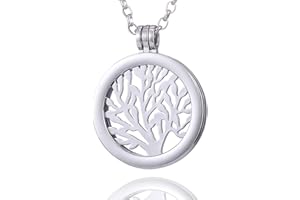 Morella Damen Halskette 70 cm Edelstahl und Anhänger mit Coin 33 mm in Schmuckbeutel