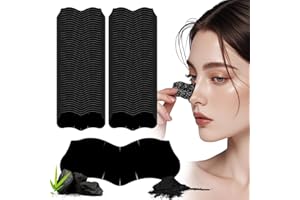 SUWEEI Blackhead Remover Strips,80 Pcs Charcoa Pore Strips Deep Cleansing Nose Strip Blackhead Face Blackhead Remover Suitable for All Skin Types Effective for Men and Women(Black)