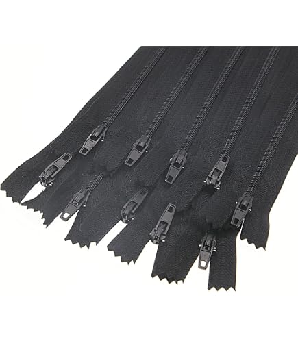 Lot De 100 Fermetures Éclair Nylon N°3 Noir 15,2 Cm (6 Pouces) - Couture Robes Sacs Coussin
