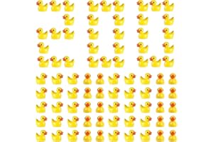 Halinuia 200 Mini Canard en Plastique Petit Canard a Cacher Canards Miniatures Résine Mini Figurine Décoration pour Maison Miniature Aquarium Jardin Paysage Bricolage